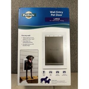 PetSafe Plastic Pet Door Large for Dogs 1-100 lbs Flap Opening - New